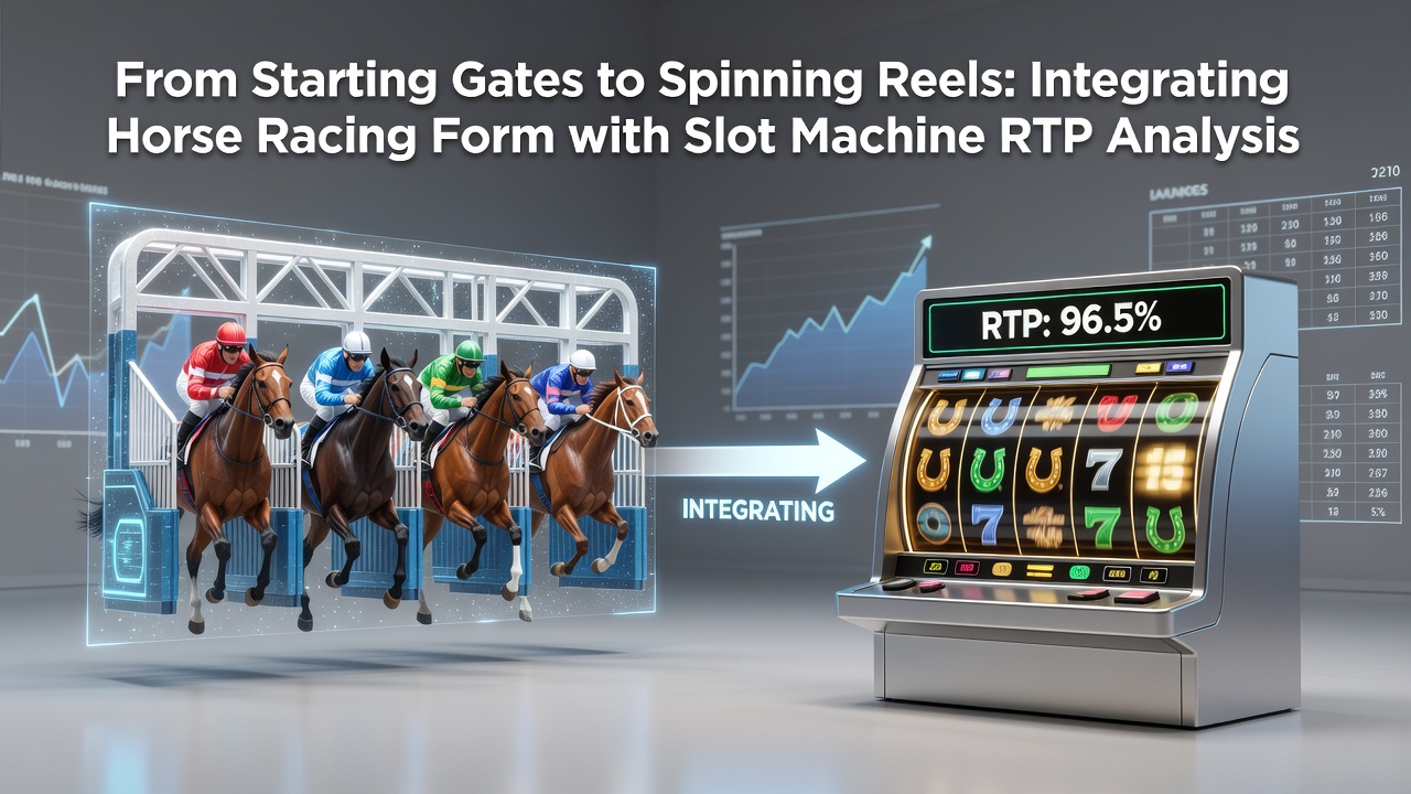 Analytical charts showing horse racing form data merged with slot RTP percentages and volatility metrics