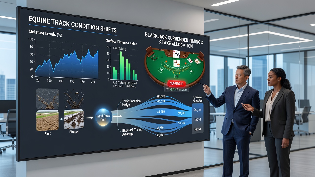 Data visualization of stake allocation flows between horse racing and blackjack markets